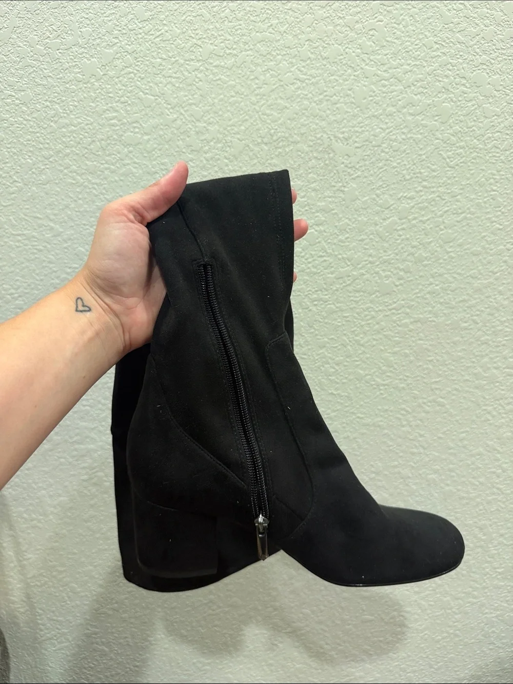 Sam Edelman Black Over-the-Knee Suede Block Heel Boots